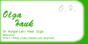 olga hauk business card